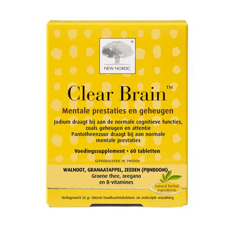 Clear Brain Geheugen And Cognitie Natuurlijke Supplementen New Nordic Nl