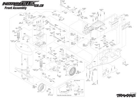 Exploded view: Traxxas Nitro 4-tec 1:10 - Front part | Astra