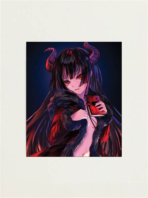 Lewd Anime Waifu Hentai Ecchi Aesthetic Anime Demon Girl Classic Photographic Print For Sale