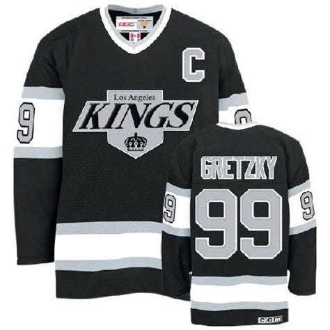 Wayne Gretzky Youth Ccm Los Angeles Kings Premier Black Throwback Nhl Jersey