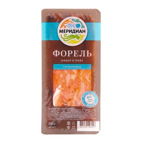 Форель слабой соли Набор к пиву Меридиан 200г