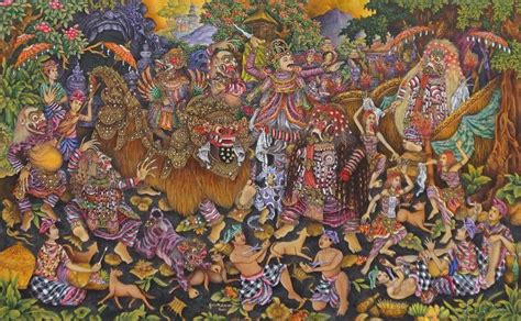 Barong Dance Peformance Painting Original Bali Painting Big - Etsy in 2023 | Original paintings ...