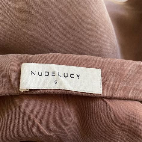 Nude Lucy Brown Cupro Mini Skirt Size S Cupro Depop