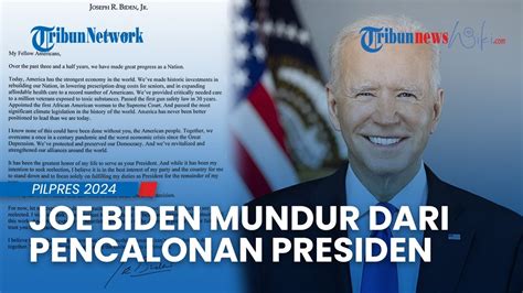 Joe Biden Umumkan Mundur Dari Pilpres As Dukung Sosok Ini Untuk