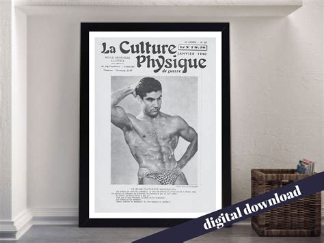 Set Of 4 Vintage Gay Muscle Physique Magazine Cover Posters Vintage Retro LGBT Gay Magazine