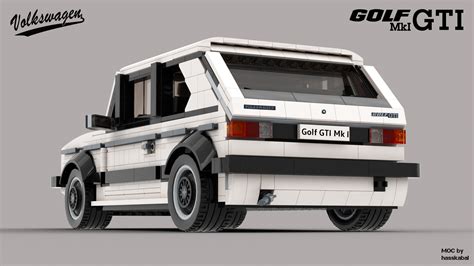 Lego® Custom Instructions Volkswagen Golf MK1 GTI (White Edition)