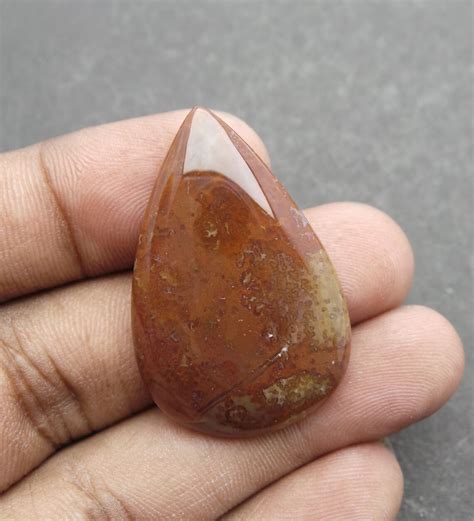 Red Moss Agate Gemstone Cabochon Agate Cabochon Natural Red Etsy