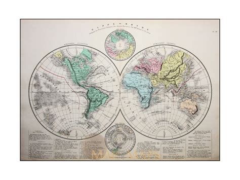 Mappe Monde Antique Colonial World Map By Drioux 1845 Mapandmaps