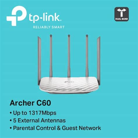 Tplink Archer C60 Ac1350 Wireless Dual Band Router Infotec Estore