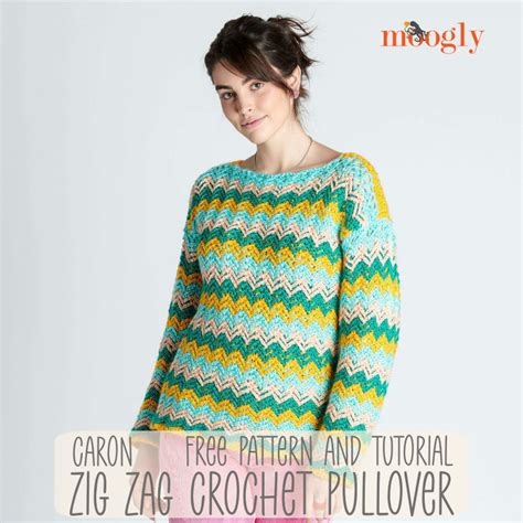 Zig Zag Crochet Pullover Free Pattern And Tutorial Moogly