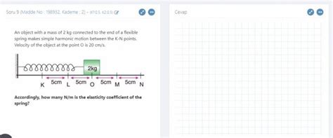 Solved An object with a mass of 2 kg connected to the end of | Chegg.com
