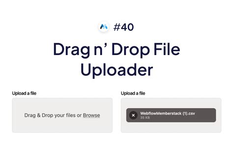 Drag N Drop File Uploader Webflow