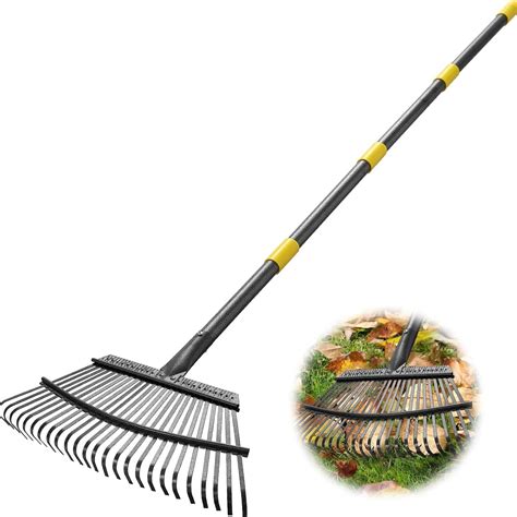 65 Inch Rake For Leaves Rakes For Lawns Heavy Duty Hoe Lawns Leaf Lawn