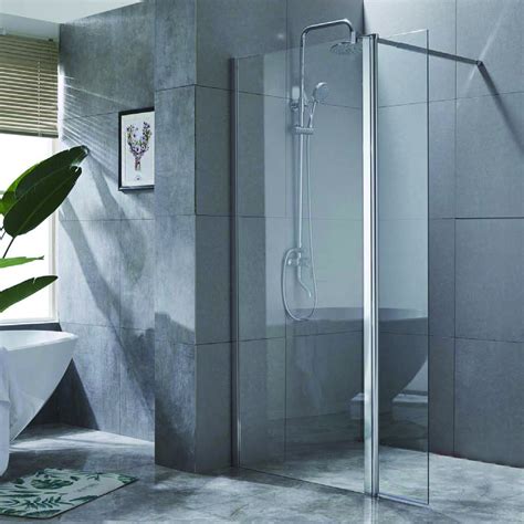 Single Piece Walk-in 6MM 8MM 10MM Tempered Glass Shower Door Shower