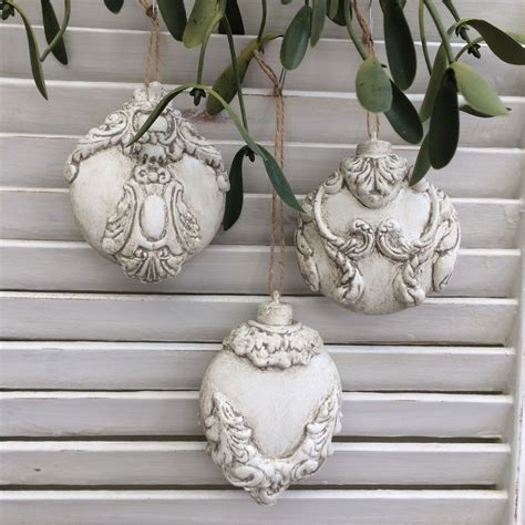Christmas Ornaments Using Iod Molds And Chalkpaint