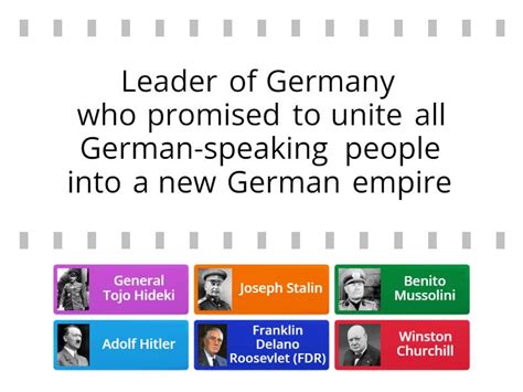 World War 2 Leaders Introduction - Find the match