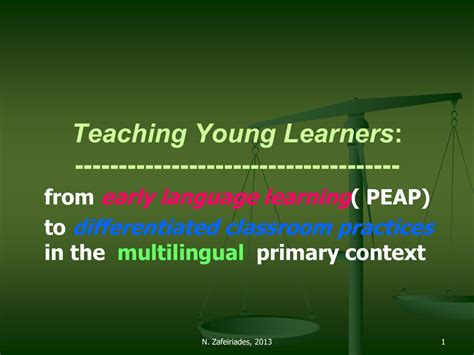 Teaching English to Young Learners