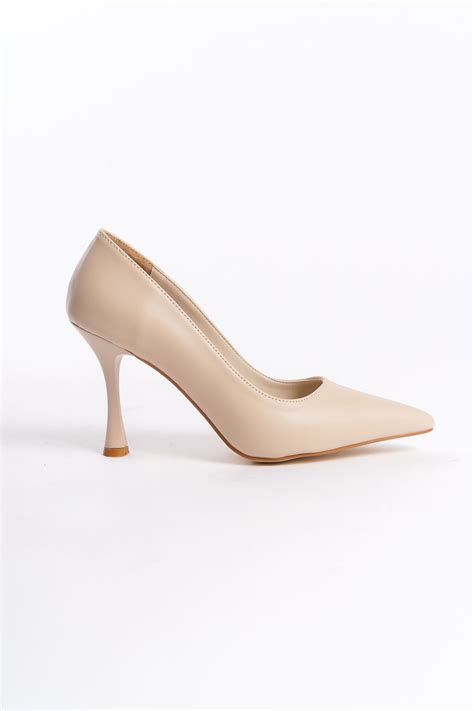 Bois Nude Mat Deri Kad N Topuklu Ayakkab Sefayol