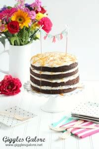 Naked Chocolate Cake With Salted Caramel Frosting Giggles Galore