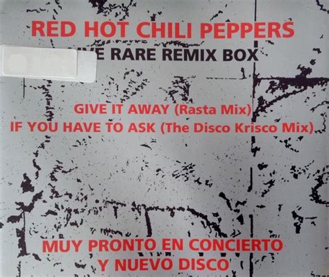 Red Hot Chili Peppers Live Rare Remix Box Cd Discogs