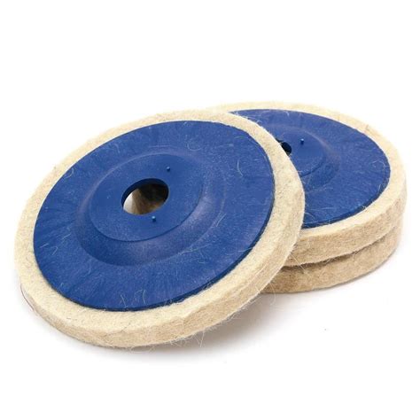 Pcs Inch Wool Polishing Pads Buffing Angle Grinder Wheel Felt Mm