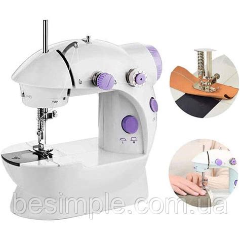 Мини швейная машинка 4в1 Mini Sewing Machine SM-201 / Машинка для шитья ...