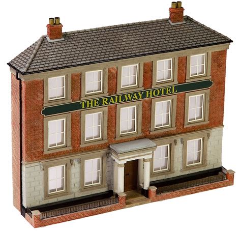 Bachmann Low Relief Railway Hotel Oo Scale Pre Painted