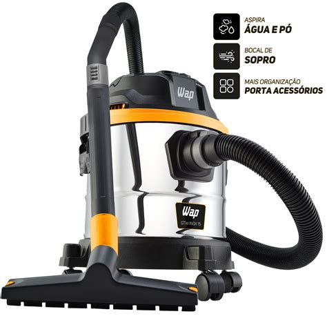 Aspirador De Pó E Água Wap Gtw Inox 15 1700w