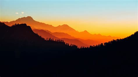 1920x1080 Resolution Mountains Silhouette 1080P Laptop Full HD ...