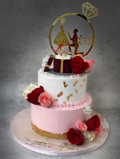 Simple And Unique Engagement Cake Designs In Engagement Cake