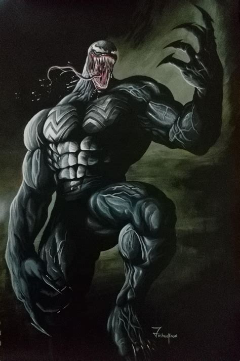 Original Venom Painting By Me Rcomicbookart