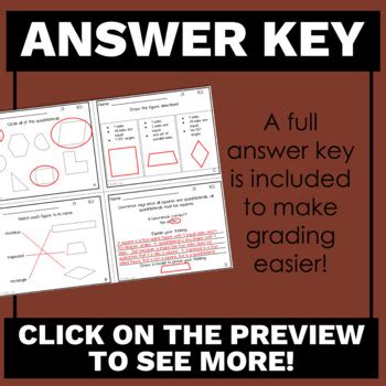 Rd Grade Geometry Exit Tickets Rd Grade Math Exit Slips Assessments