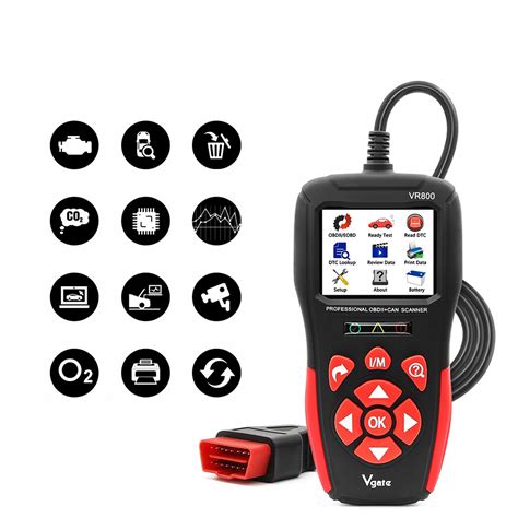 TESTER SKANER DIAGNOSTYCZNY OBD2 INTERFEJS Polski VR800 za 259 99 zł z