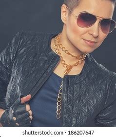 Image Hot Chick Who Posing Blue Stock Photo 186207647 Shutterstock