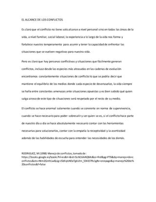 El Alcance De Los Conflictos PDF