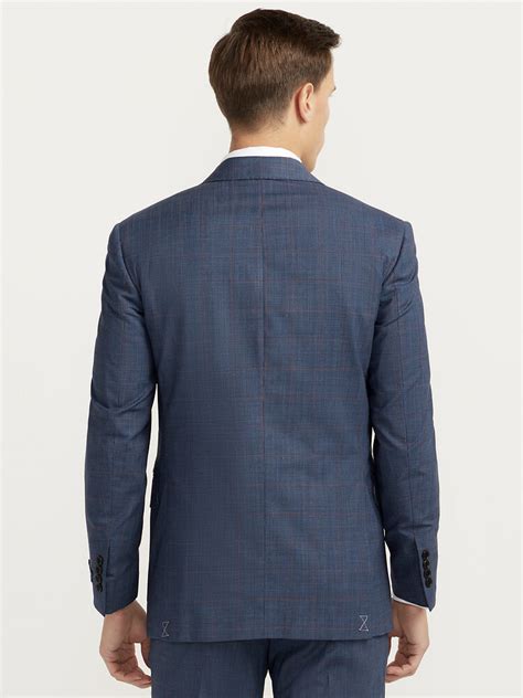 Brooks Brothers Explorer Collection Slim Fit Wool Windowpane Suit Jacket