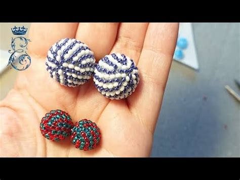 Бусина из бисера своими руками мастер класс, Оплетаем бусину 8 мм ...