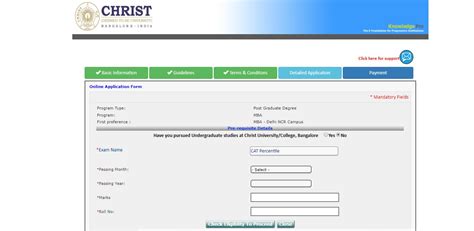 Christ University Entrance Test CUET Application Form 2025 Check