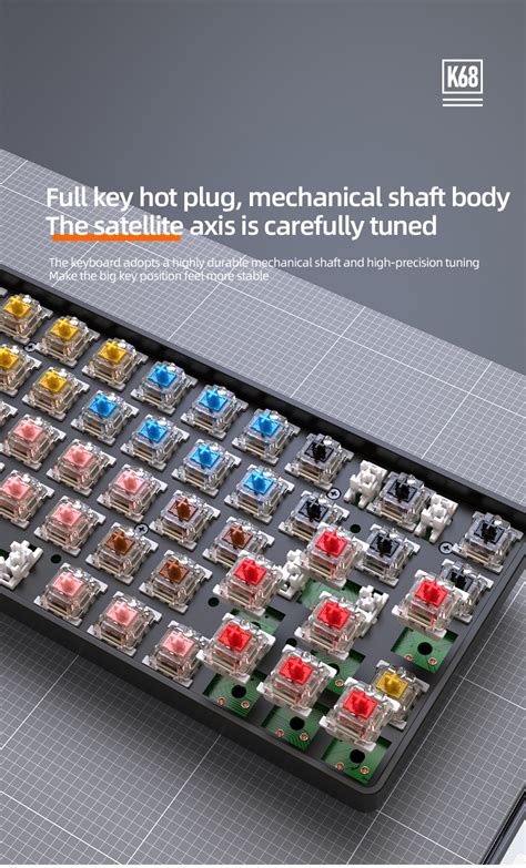 Ziyoulang K Wireless Bluetooth Mechanical Keyboard Hot Swappable Keyboard For Office