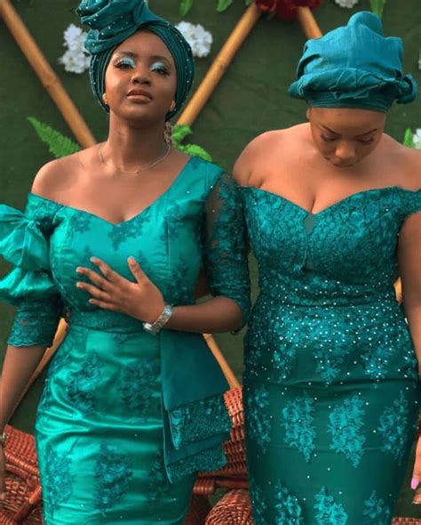 80 Latest Aso Ebi Styles For 2023 Updated Weekly Thrivenaija Lace Dress Styles African Lace