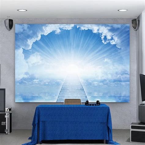 Buy Dashan Stairs To Heaven Backdrop Jesus Christ God Belief Blue Sky