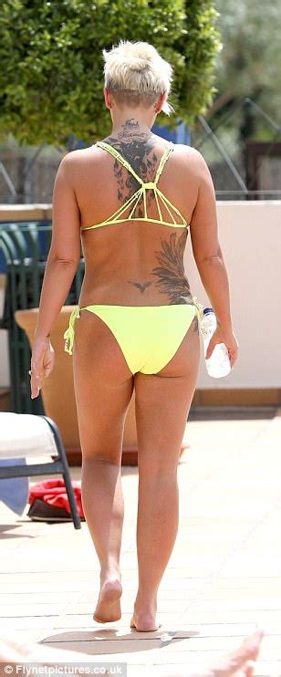 Kerry Katona Wears A Tiny Neon Yellow Bikini On Dubai Daily Mail Online