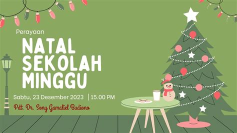 Ibadah Natal Sekolah Minggu GKG Medan 23 Desember 2023 YouTube