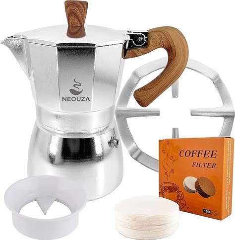 NEOUZA Klasik Ocak Üstü Kahve Makinesi 3 Espresso Kupası Moka Pot