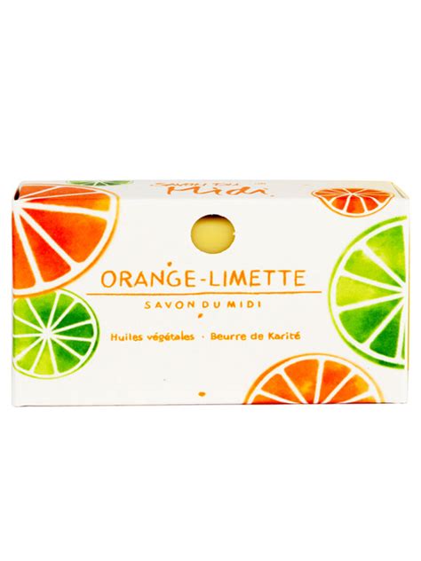 Hard Soap Orange Lime Shea Butter G Savon Du Midi