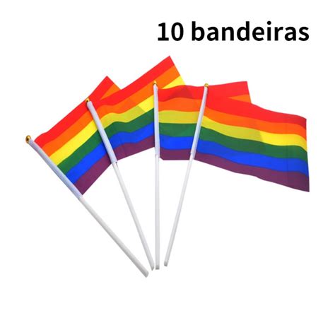 Bandeiras X Cm Bandeira Do Arco Ris O Mastro Orgulho Lgbt Do Arco Ris Gay L Sbica