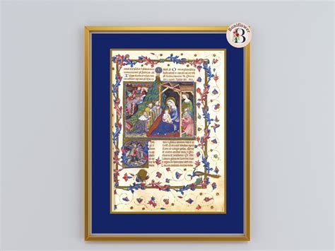 Adoration Of Magi Illuminated Manuscript Reproduction Christmas