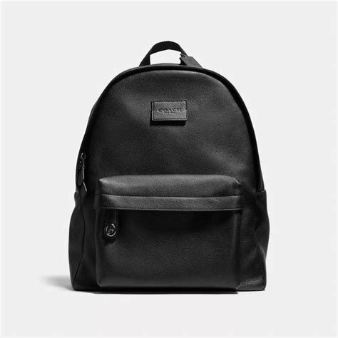 coach coach campus backpack  refined pebble leather