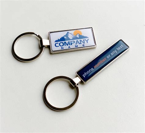 Company Logo Keyring Business Logo Keyring Double Sided Etsy