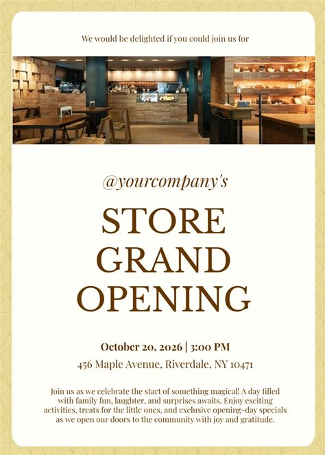 Free Business Grand Opening Invitation Template to Edit Online